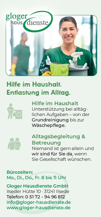 Flyer der Gloger Hausdienste